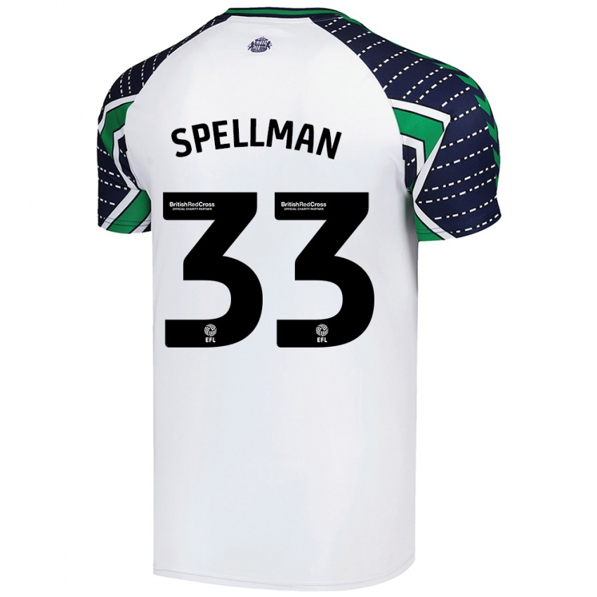 Criança Camisola Michael Spellman #33 Branco Alternativa 2024/25 Camisa