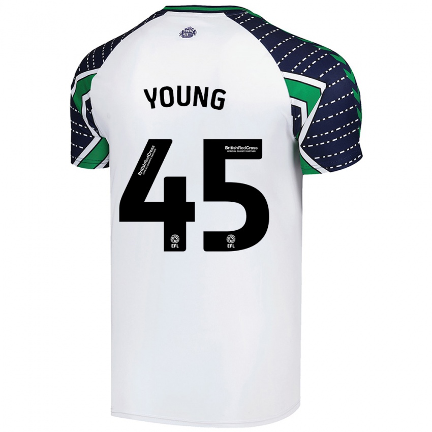 Criança Camisola Matthew Young #45 Branco Alternativa 2024/25 Camisa