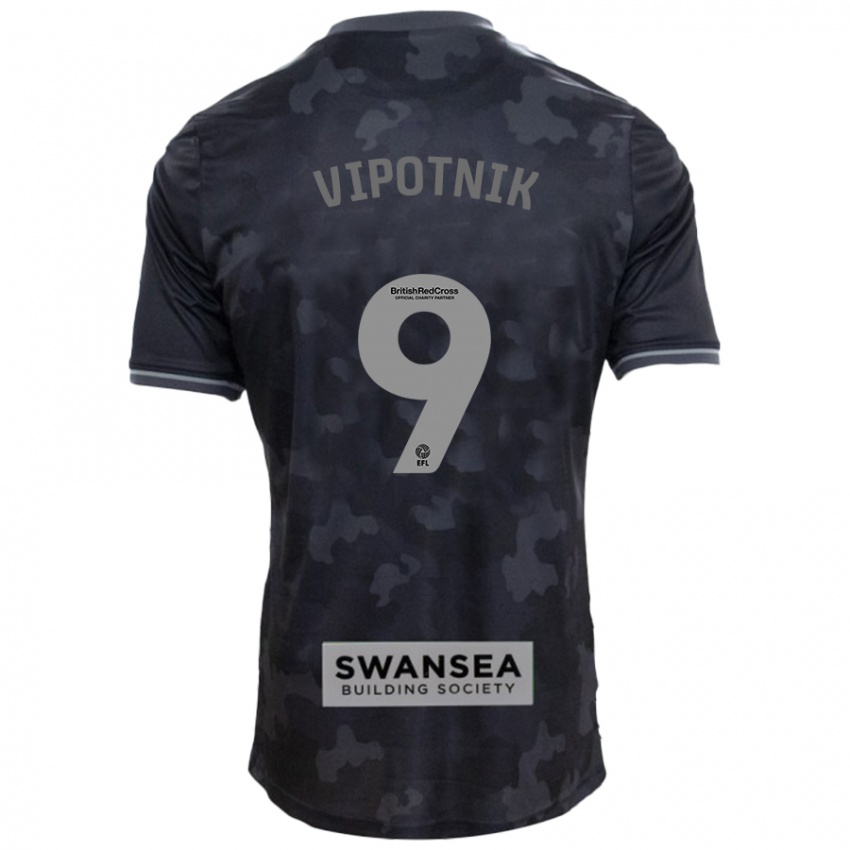 Criança Camisola Zan Vipotnik #9 Preto Alternativa 2024/25 Camisa