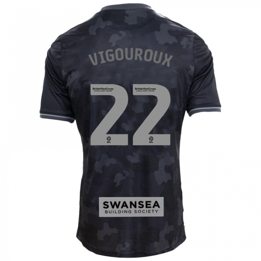 Criança Camisola Lawrence Vigouroux #22 Preto Alternativa 2024/25 Camisa