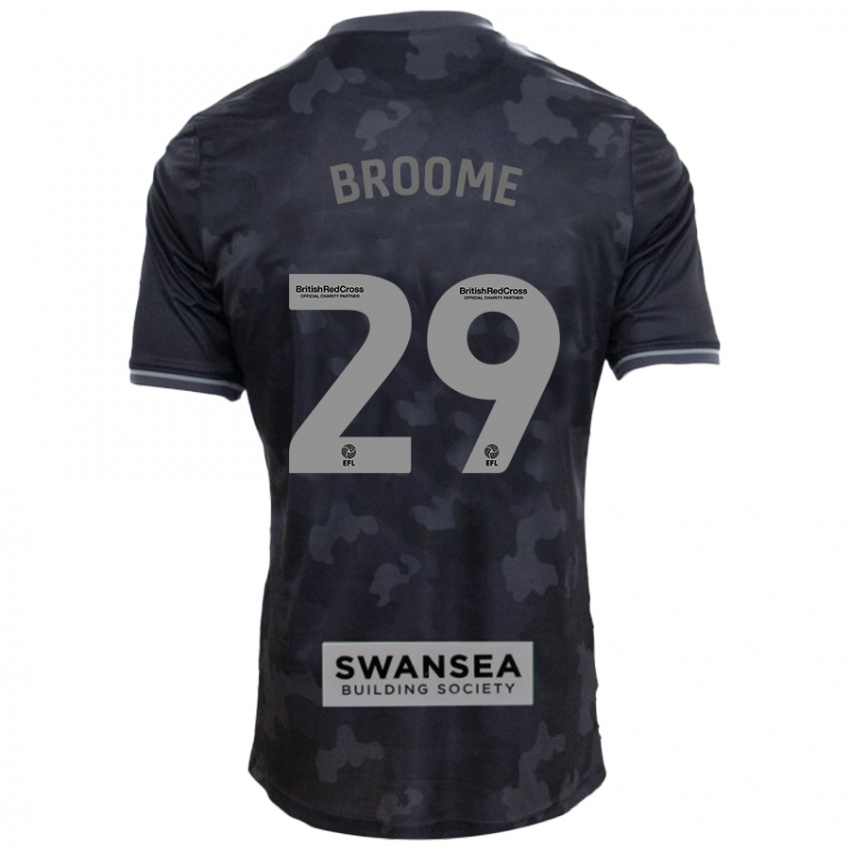 Criança Camisola Nathan Broome #29 Preto Alternativa 2024/25 Camisa