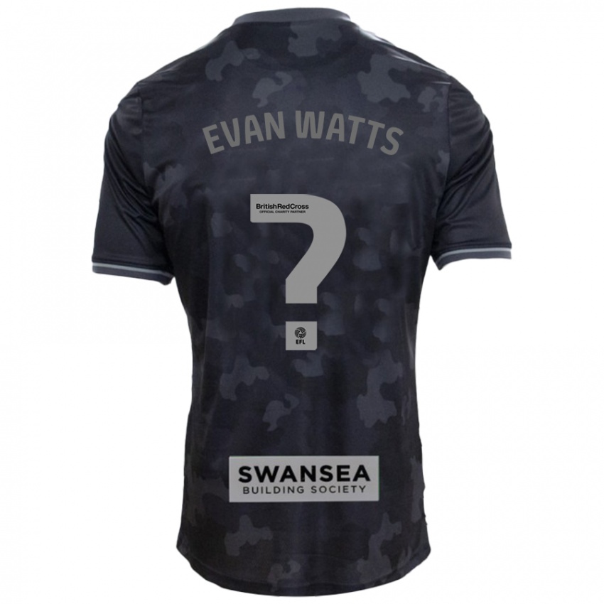 Criança Camisola Evan Watts #0 Preto Alternativa 2024/25 Camisa