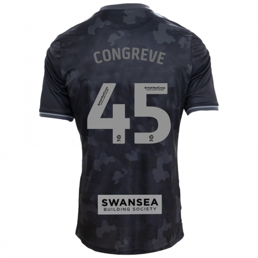 Criança Camisola Cameron Congreve #45 Preto Alternativa 2024/25 Camisa