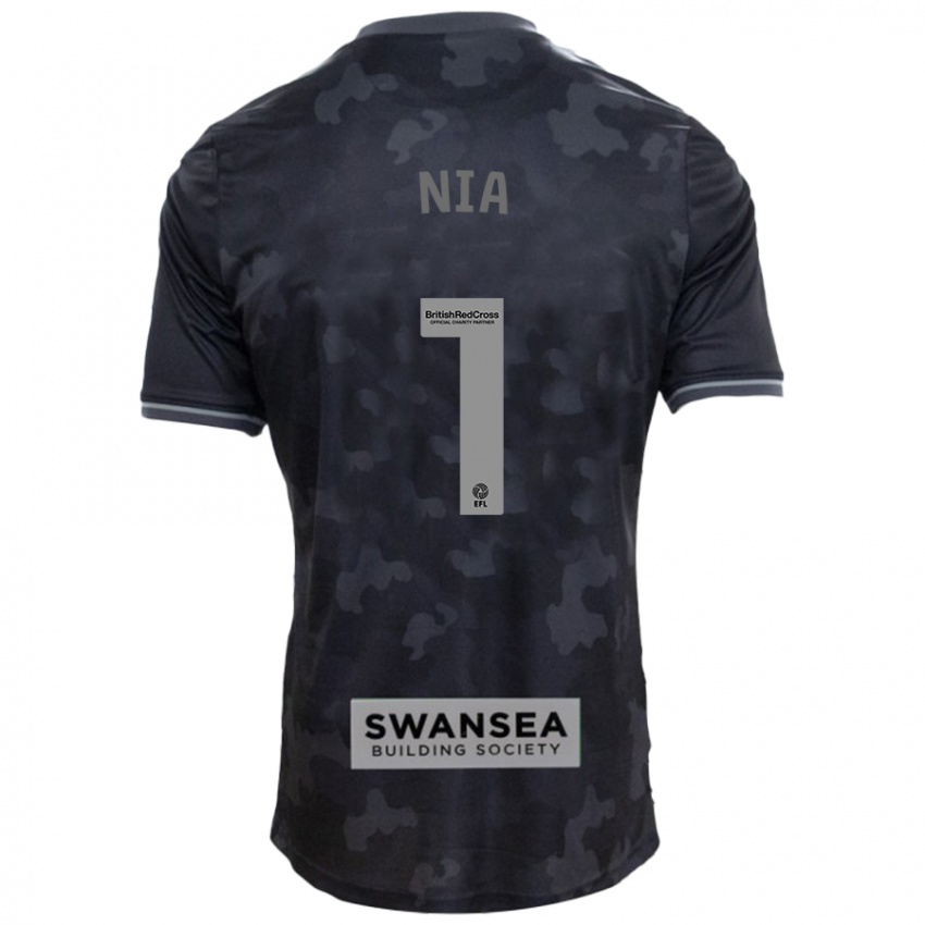 Criança Camisola Ffion Rees Nia #1 Preto Alternativa 2024/25 Camisa