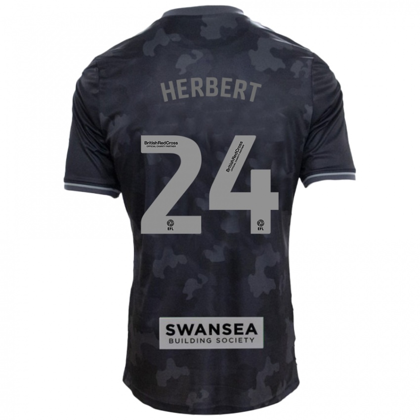 Criança Camisola Chelsea Herbert #24 Preto Alternativa 2024/25 Camisa