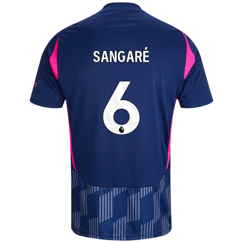 Criança Camisola Ibrahim Sangare #6 Rosa Azul Real Alternativa 2024/25 Camisa