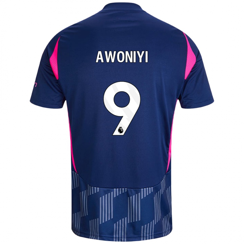 Criança Camisola Taiwo Awoniyi #9 Rosa Azul Real Alternativa 2024/25 Camisa