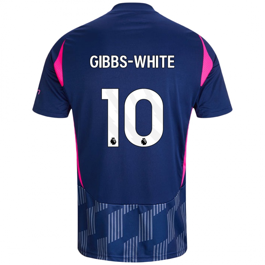 Criança Camisola Morgan Gibbs-White #10 Rosa Azul Real Alternativa 2024/25 Camisa