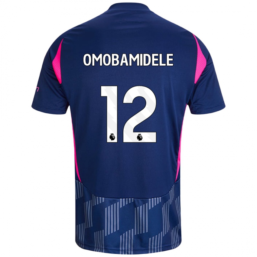 Criança Camisola Andrew Omobamidele #12 Rosa Azul Real Alternativa 2024/25 Camisa