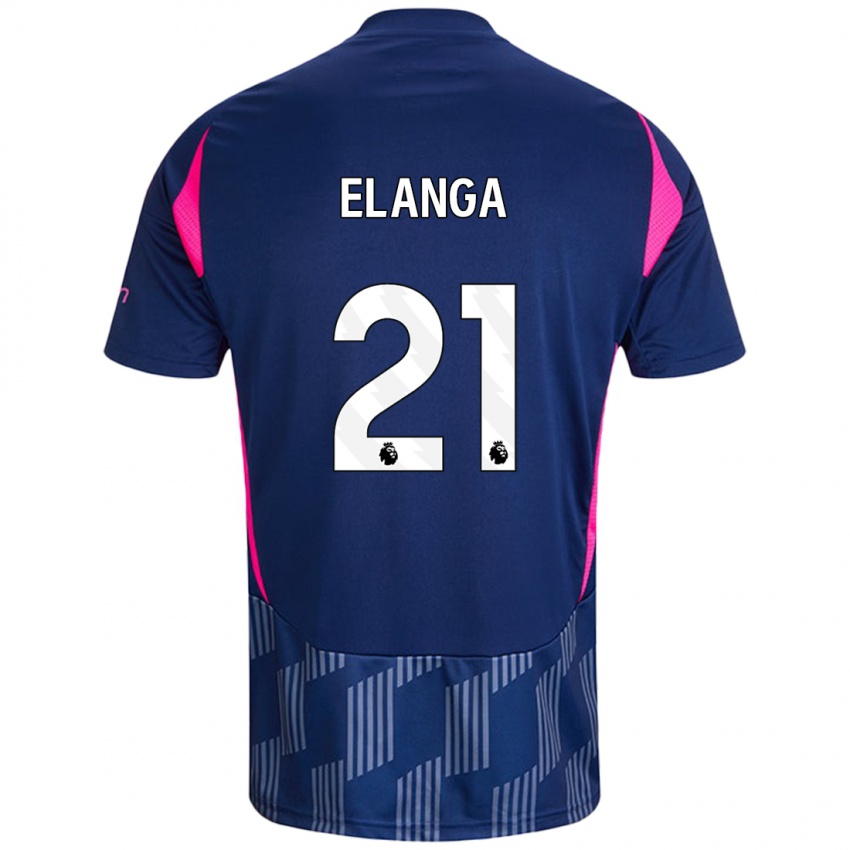 Criança Camisola Anthony Elanga #21 Rosa Azul Real Alternativa 2024/25 Camisa