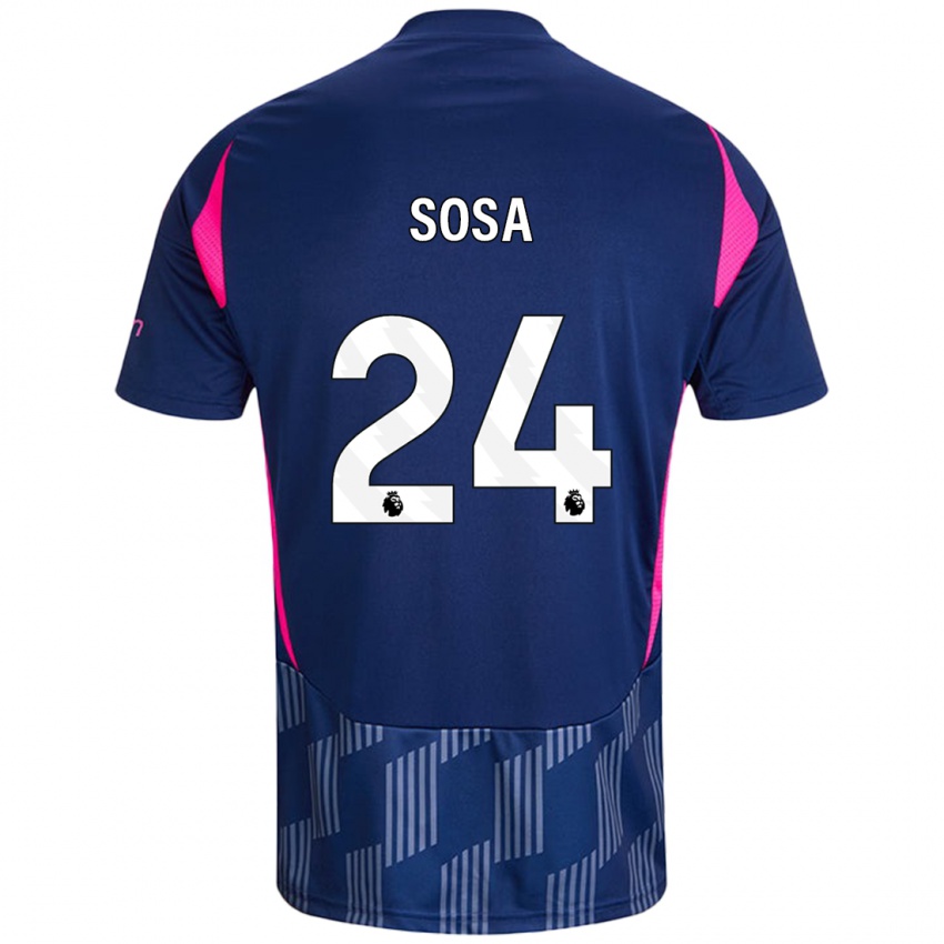 Criança Camisola Ramón Sosa #24 Rosa Azul Real Alternativa 2024/25 Camisa