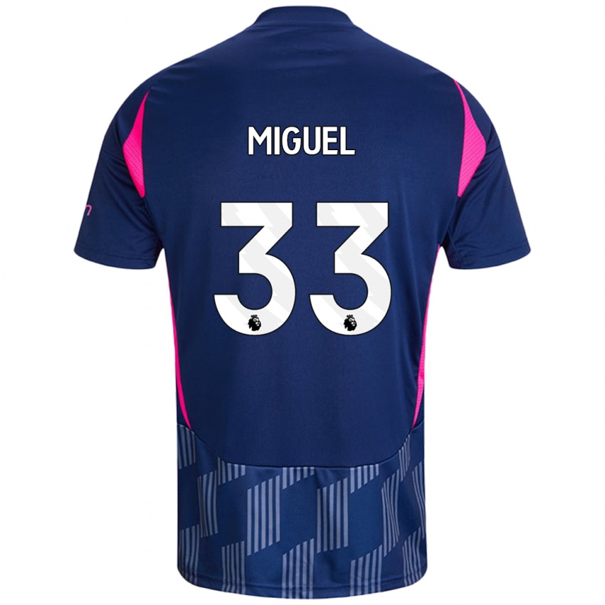 Criança Camisola Carlos Miguel #33 Rosa Azul Real Alternativa 2024/25 Camisa