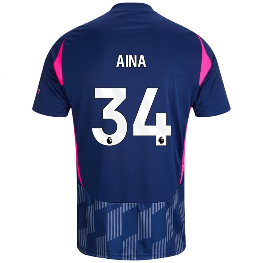 Criança Camisola Ola Aina #34 Rosa Azul Real Alternativa 2024/25 Camisa