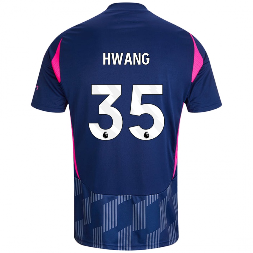 Criança Camisola Ui-Jo Hwang #35 Rosa Azul Real Alternativa 2024/25 Camisa