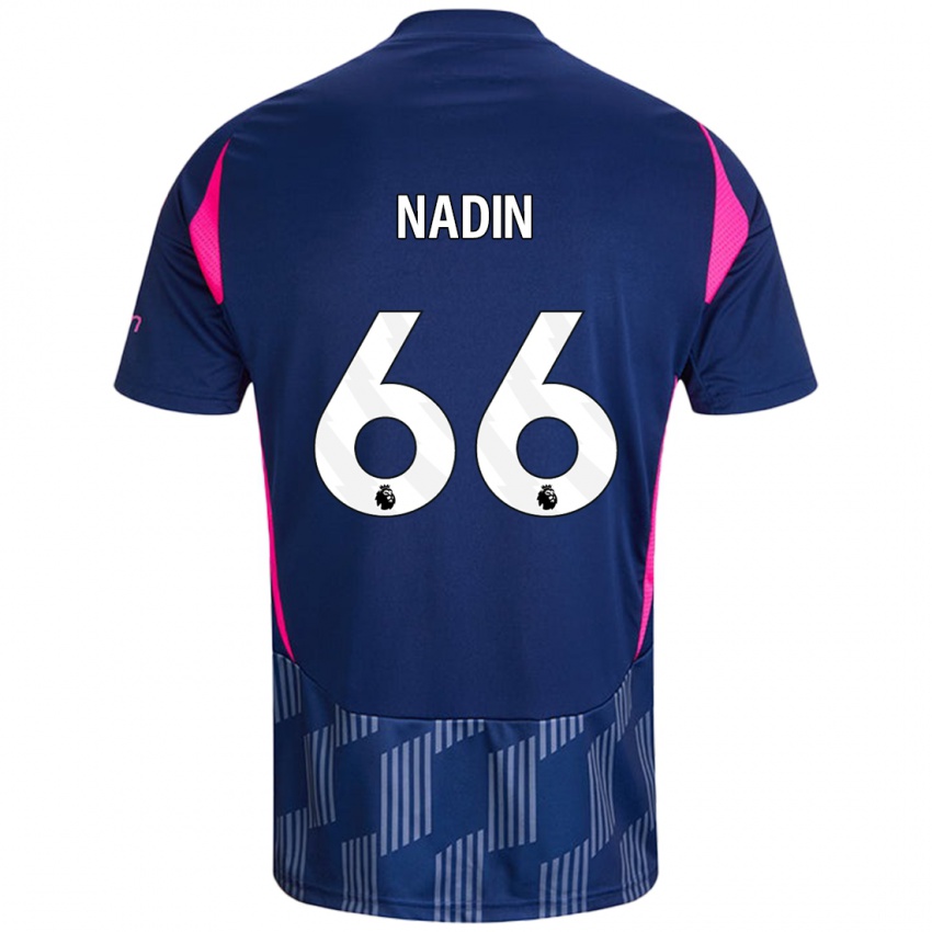 Criança Camisola Jack Nadin #66 Rosa Azul Real Alternativa 2024/25 Camisa