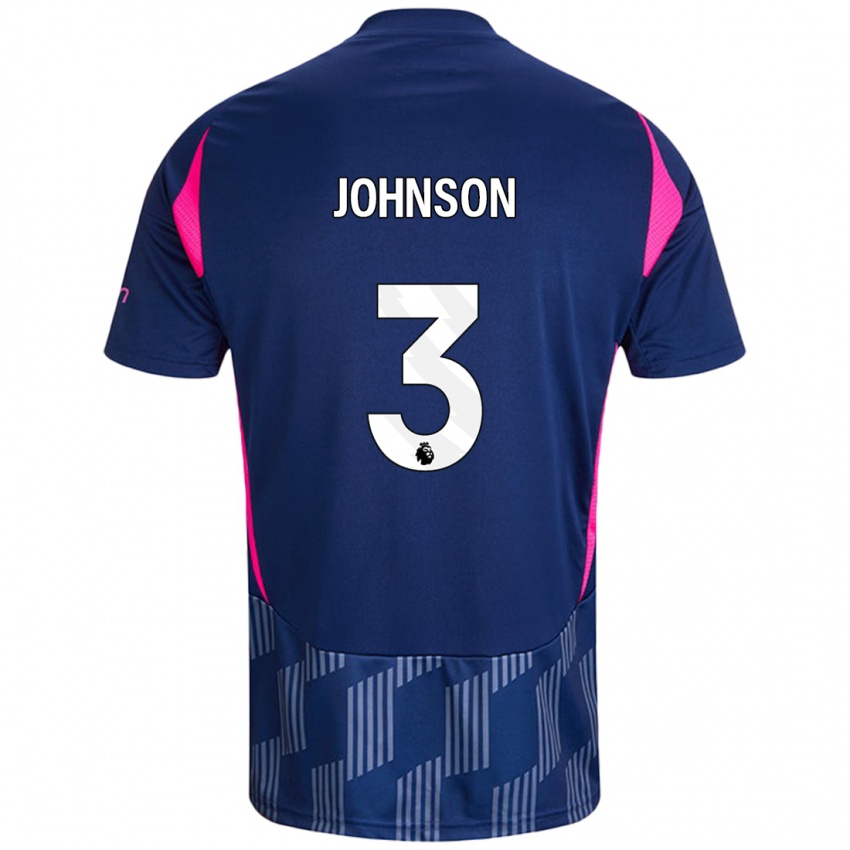 Criança Camisola Nat Johnson #3 Rosa Azul Real Alternativa 2024/25 Camisa