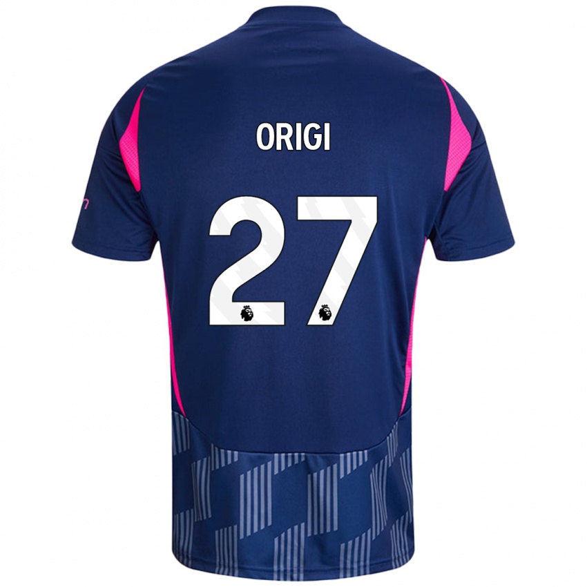 Criança Camisola Divock Origi #27 Rosa Azul Real Alternativa 2024/25 Camisa