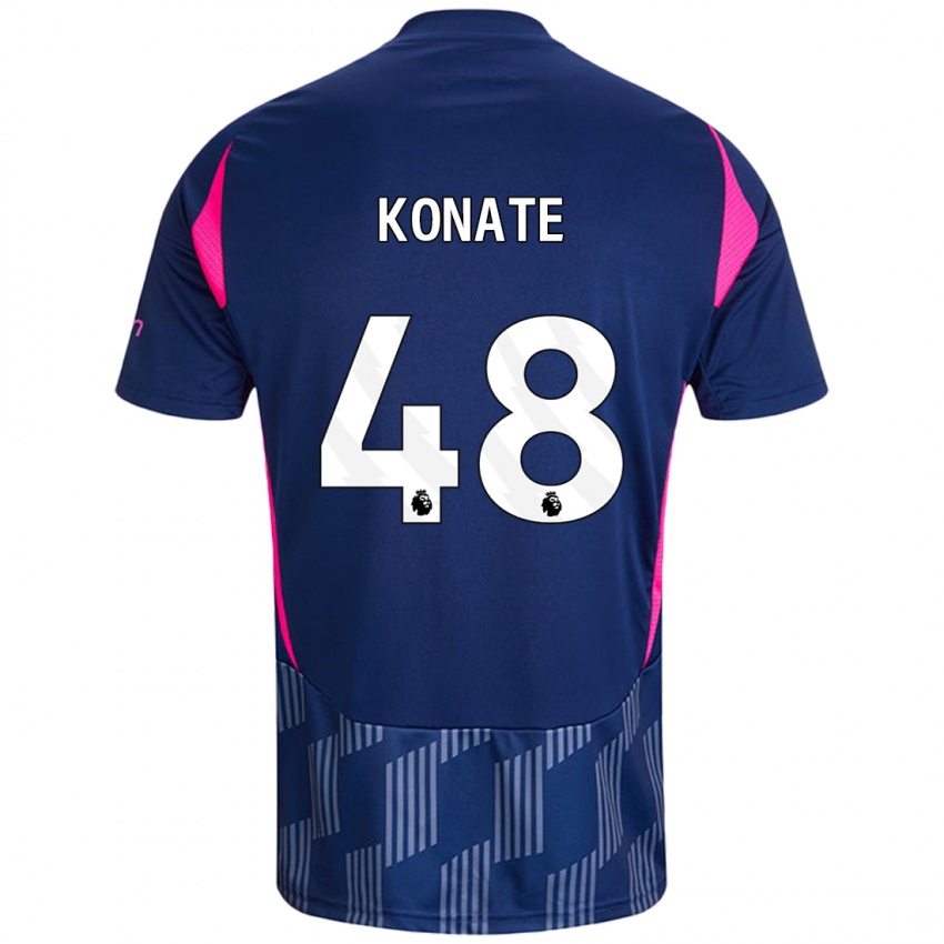 Criança Camisola Ateef Konaté #48 Rosa Azul Real Alternativa 2024/25 Camisa