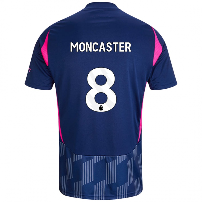 Criança Camisola Mai Moncaster #8 Rosa Azul Real Alternativa 2024/25 Camisa