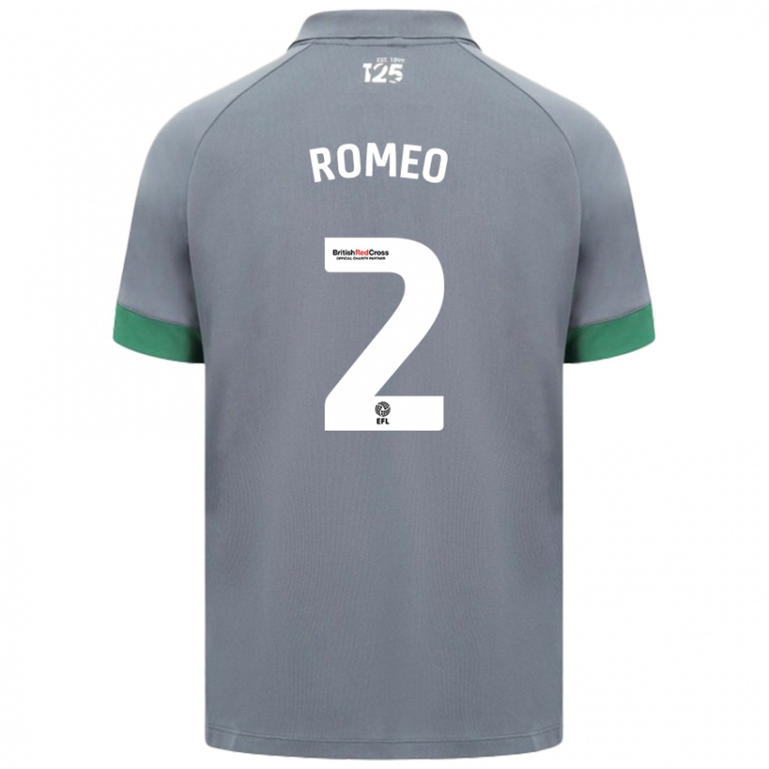 Criança Camisola Mahlon Romeo #2 Cinza Escuro Alternativa 2024/25 Camisa