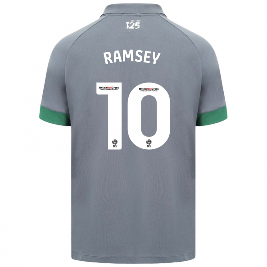 Criança Camisola Aaron Ramsey #10 Cinza Escuro Alternativa 2024/25 Camisa