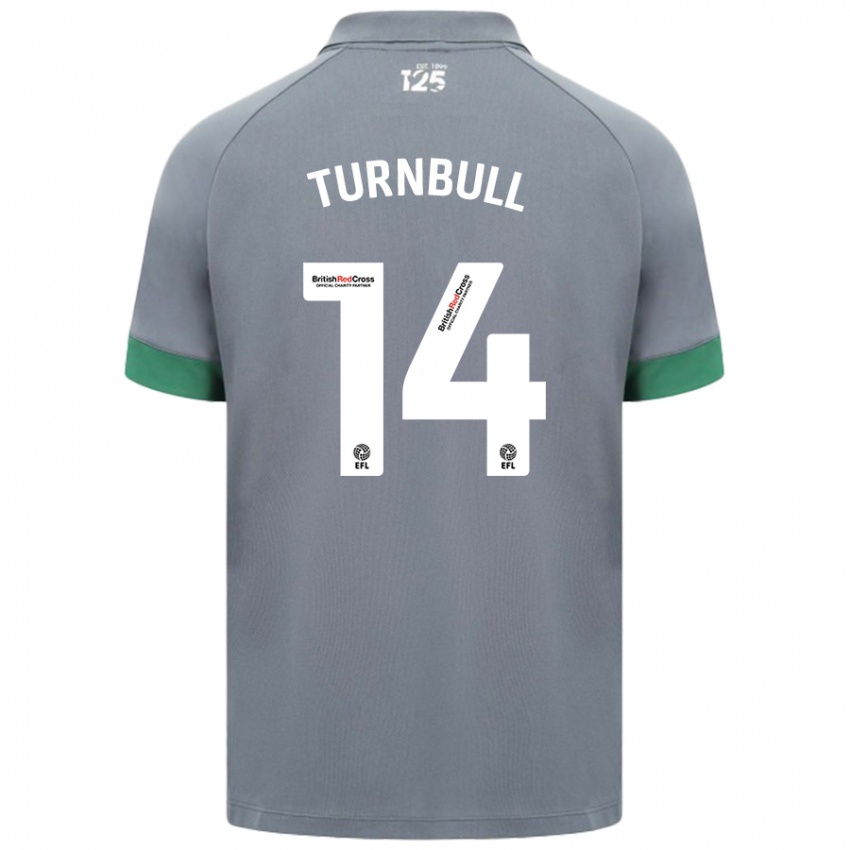 Criança Camisola David Turnbull #14 Cinza Escuro Alternativa 2024/25 Camisa