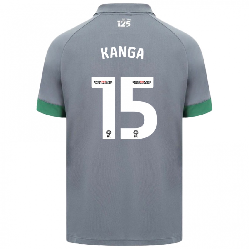 Criança Camisola Wilfried Kanga #15 Cinza Escuro Alternativa 2024/25 Camisa