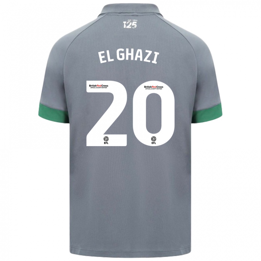 Criança Camisola Anwar El Ghazi #20 Cinza Escuro Alternativa 2024/25 Camisa