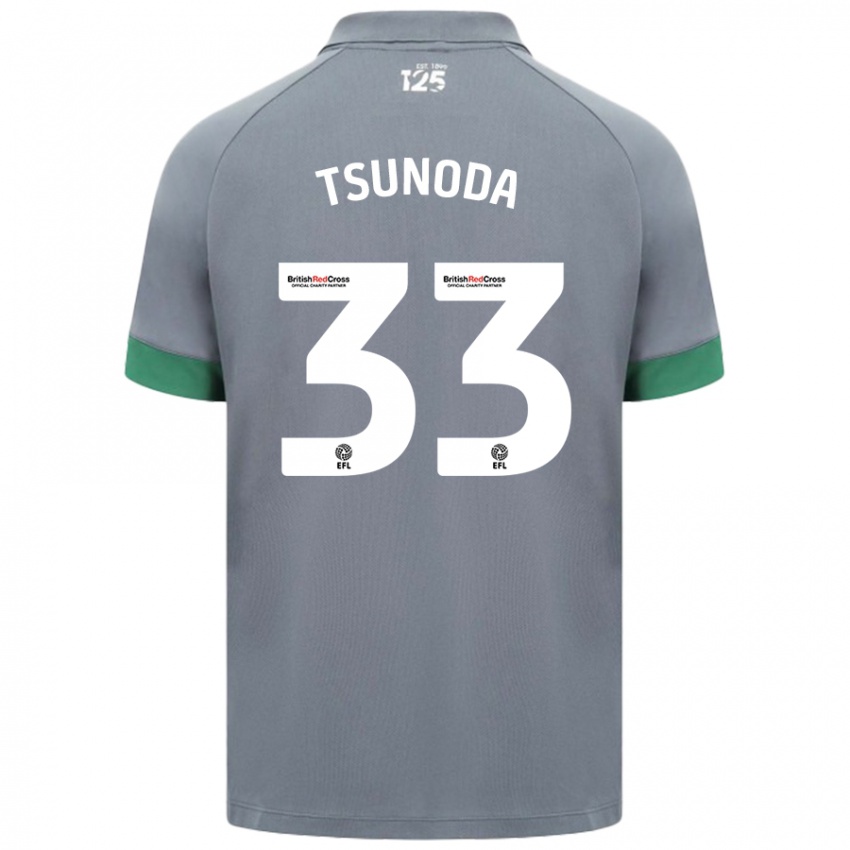 Criança Camisola Ryotaro Tsunoda #33 Cinza Escuro Alternativa 2024/25 Camisa