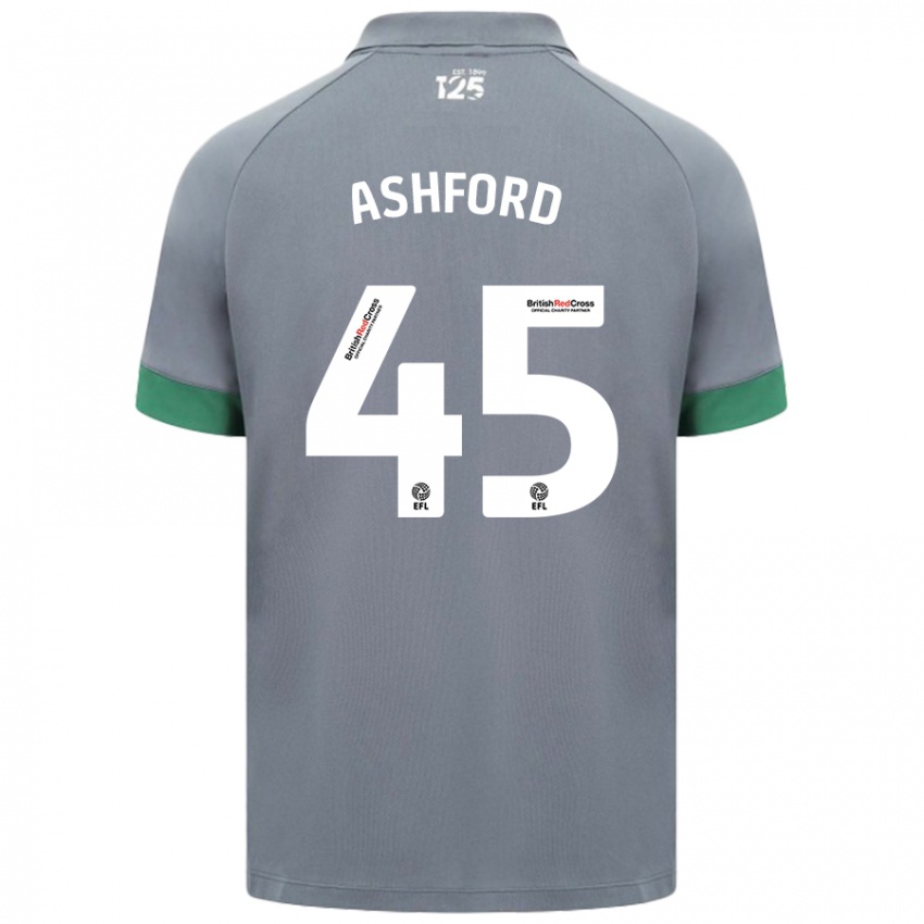 Criança Camisola Cian Ashford #45 Cinza Escuro Alternativa 2024/25 Camisa