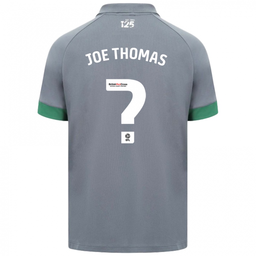 Criança Camisola Joe Thomas #0 Cinza Escuro Alternativa 2024/25 Camisa