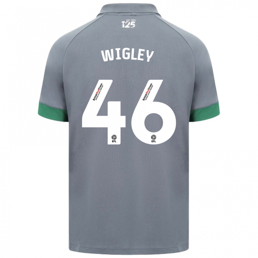 Criança Camisola Morgan Wigley #46 Cinza Escuro Alternativa 2024/25 Camisa