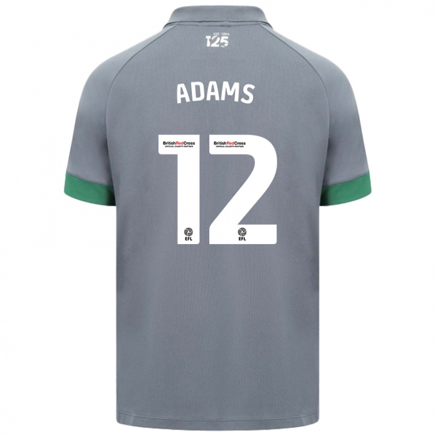 Criança Camisola Kelly Adams #12 Cinza Escuro Alternativa 2024/25 Camisa