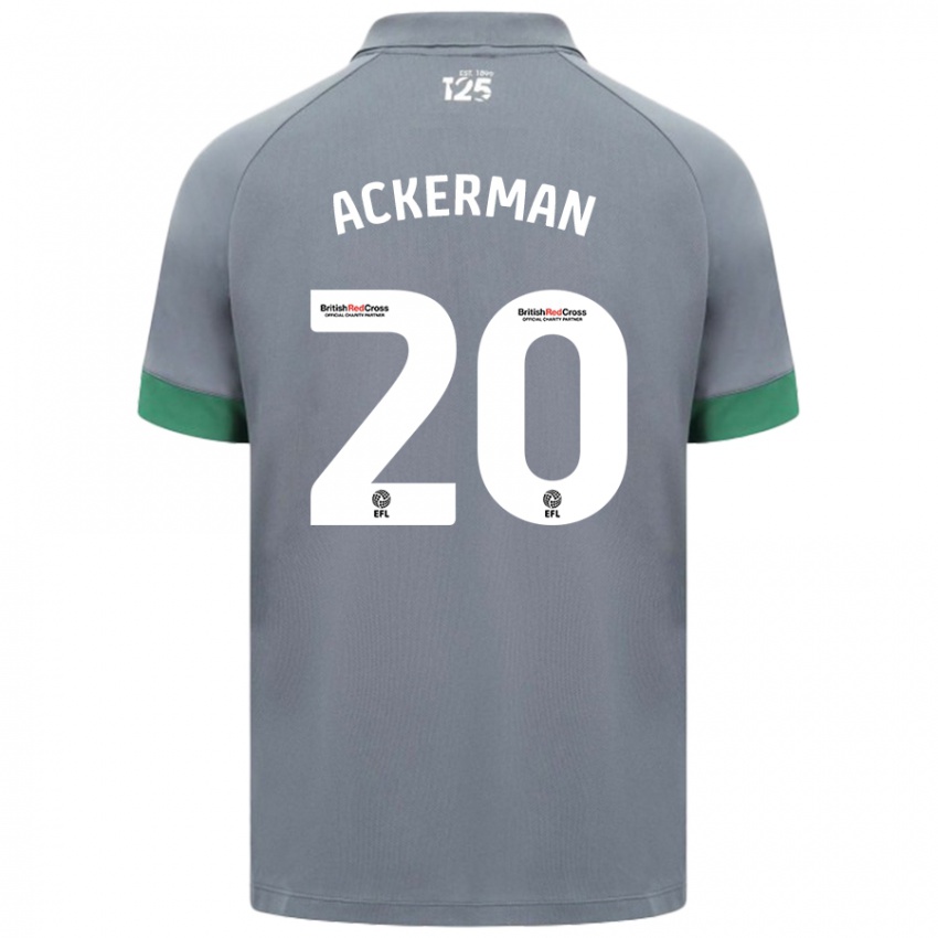 Criança Camisola Mali Ackerman #20 Cinza Escuro Alternativa 2024/25 Camisa