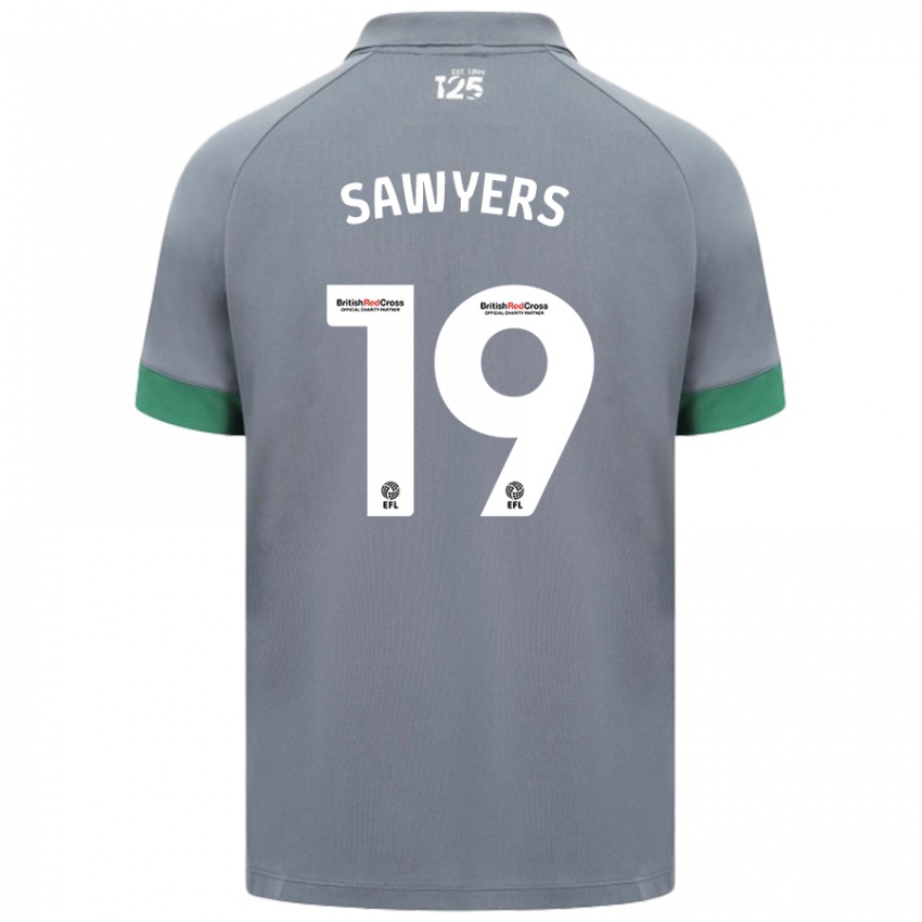 Criança Camisola Romaine Sawyers #19 Cinza Escuro Alternativa 2024/25 Camisa