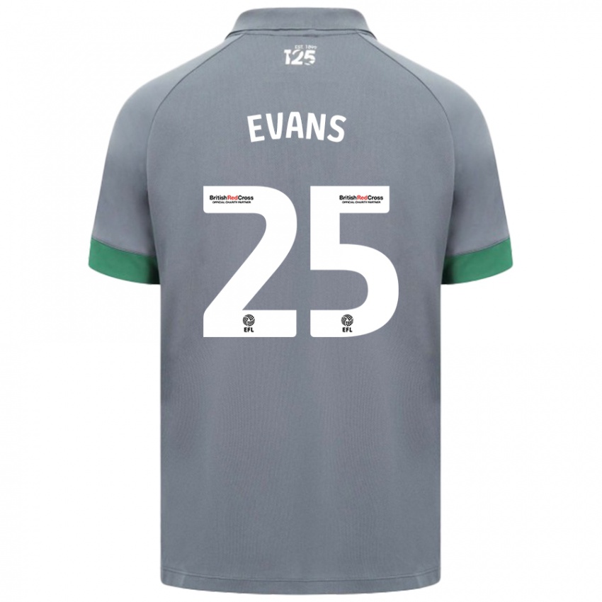 Criança Camisola Kieron Evans #25 Cinza Escuro Alternativa 2024/25 Camisa