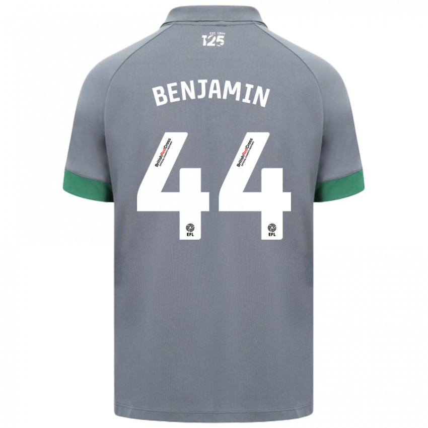 Criança Camisola Xavier Benjamin #44 Cinza Escuro Alternativa 2024/25 Camisa