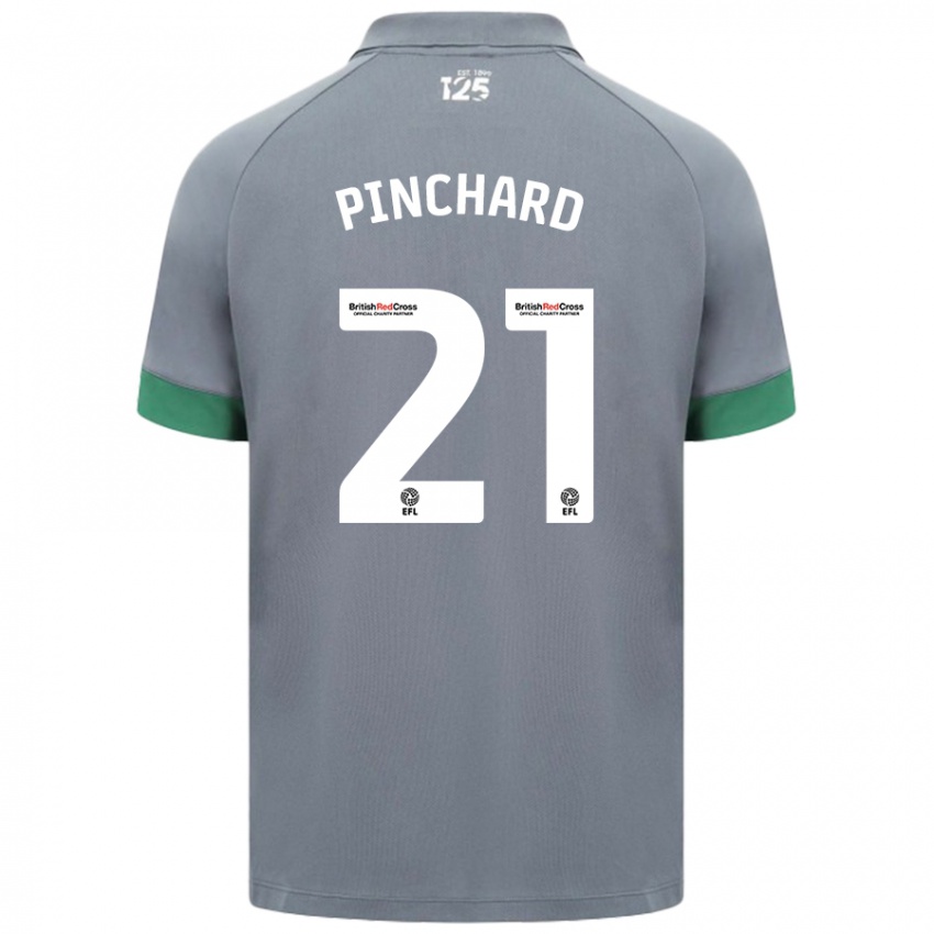 Criança Camisola Cerys Pinchard #21 Cinza Escuro Alternativa 2024/25 Camisa