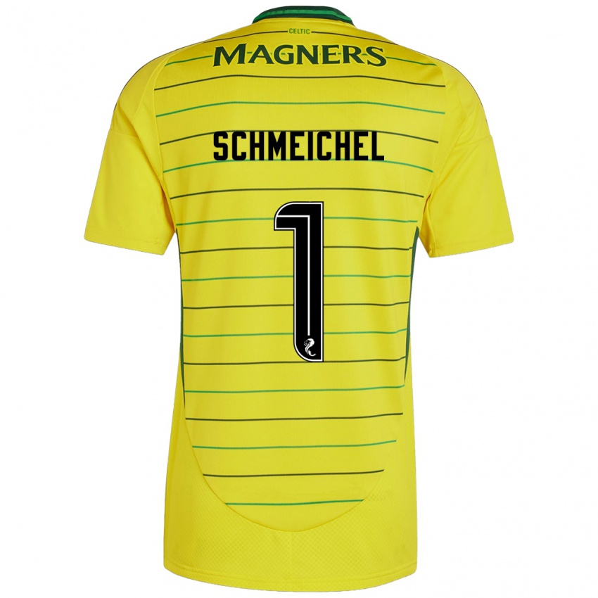 Criança Camisola Kasper Schmeichel #1 Amarelo Alternativa 2024/25 Camisa