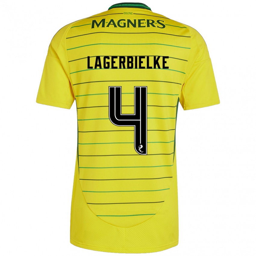 Criança Camisola Gustaf Lagerbielke #4 Amarelo Alternativa 2024/25 Camisa