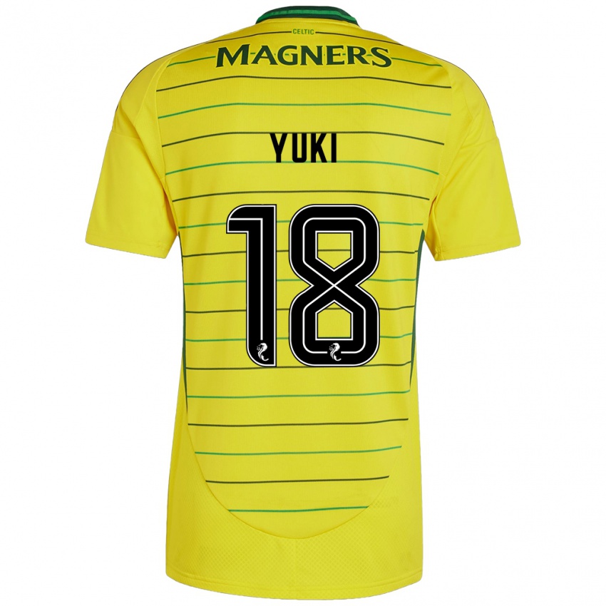 Criança Camisola Yuki Kobayashi #18 Amarelo Alternativa 2024/25 Camisa