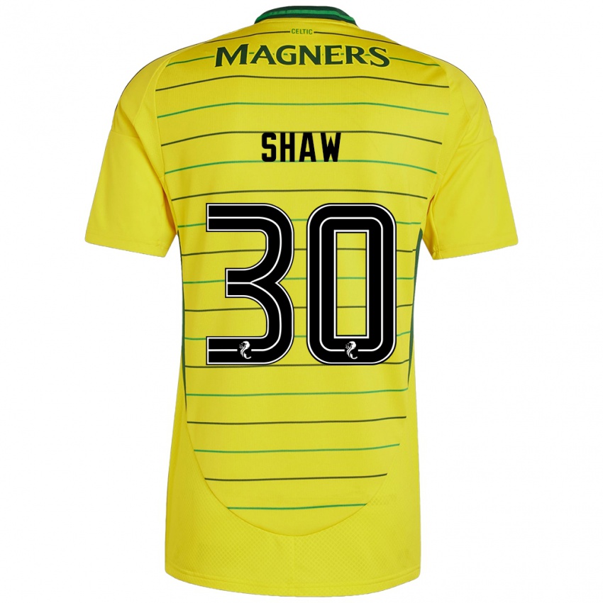 Criança Camisola Liam Shaw #30 Amarelo Alternativa 2024/25 Camisa