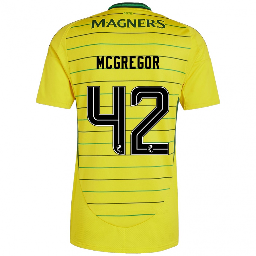 Criança Camisola Callum Mcgregor #42 Amarelo Alternativa 2024/25 Camisa