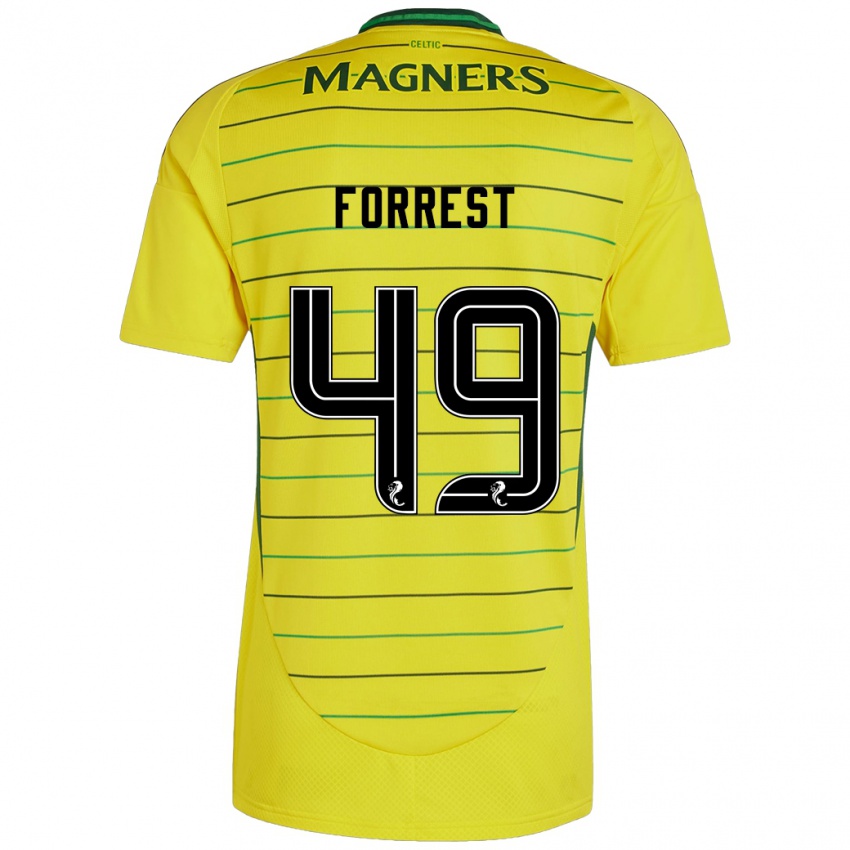 Criança Camisola James Forrest #49 Amarelo Alternativa 2024/25 Camisa