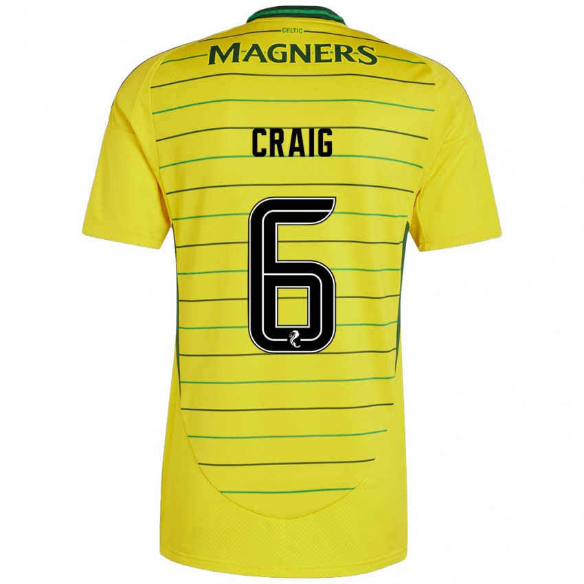 Criança Camisola Chloe Craig #6 Amarelo Alternativa 2024/25 Camisa