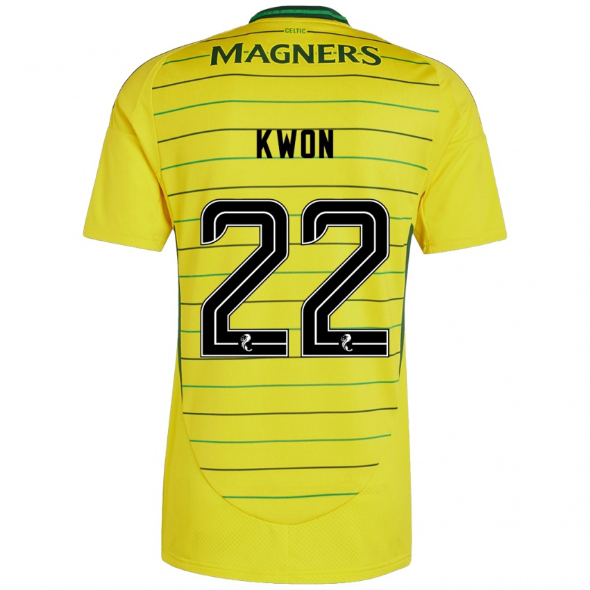 Criança Camisola Hyeok-Kyu Kwon #22 Amarelo Alternativa 2024/25 Camisa