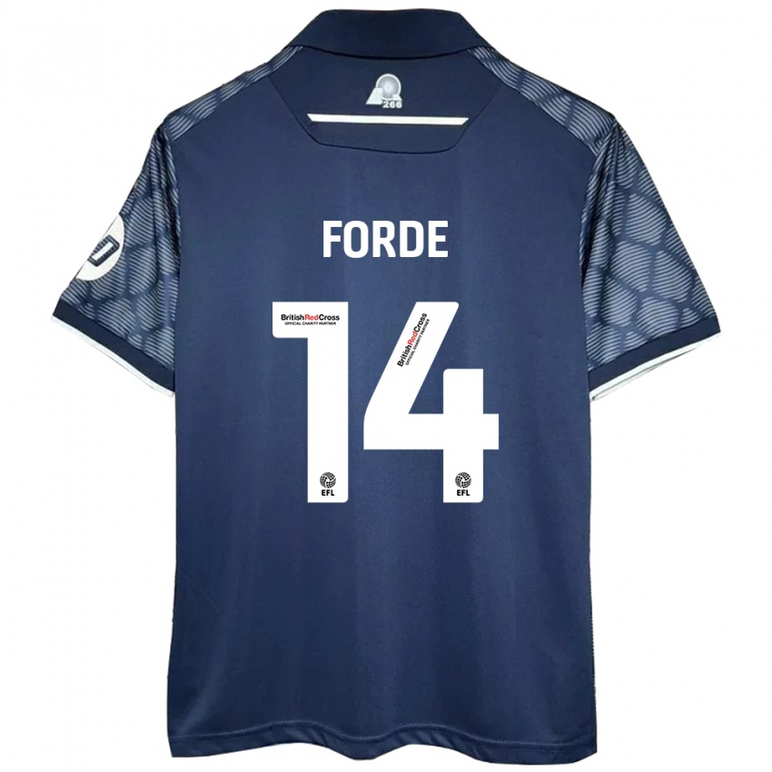 Criança Camisola Anthony Forde #14 Preto Alternativa 2024/25 Camisa