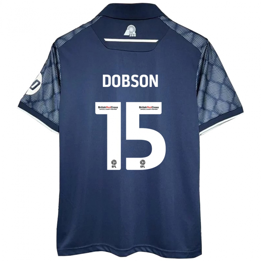 Criança Camisola George Dobson #15 Preto Alternativa 2024/25 Camisa