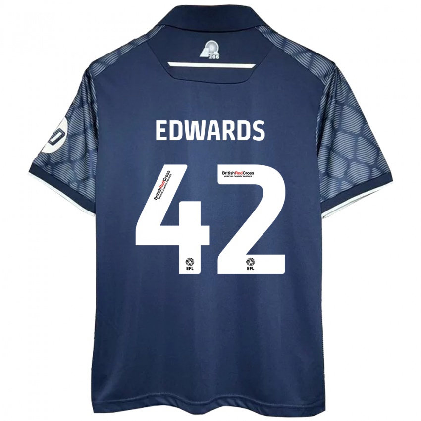 Criança Camisola Callum Edwards #42 Preto Alternativa 2024/25 Camisa