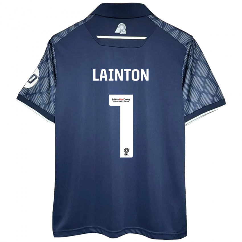 Criança Camisola Rob Lainton #1 Preto Alternativa 2024/25 Camisa